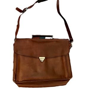 Rockport Brown Leather Briefcase and Shoulder Bag